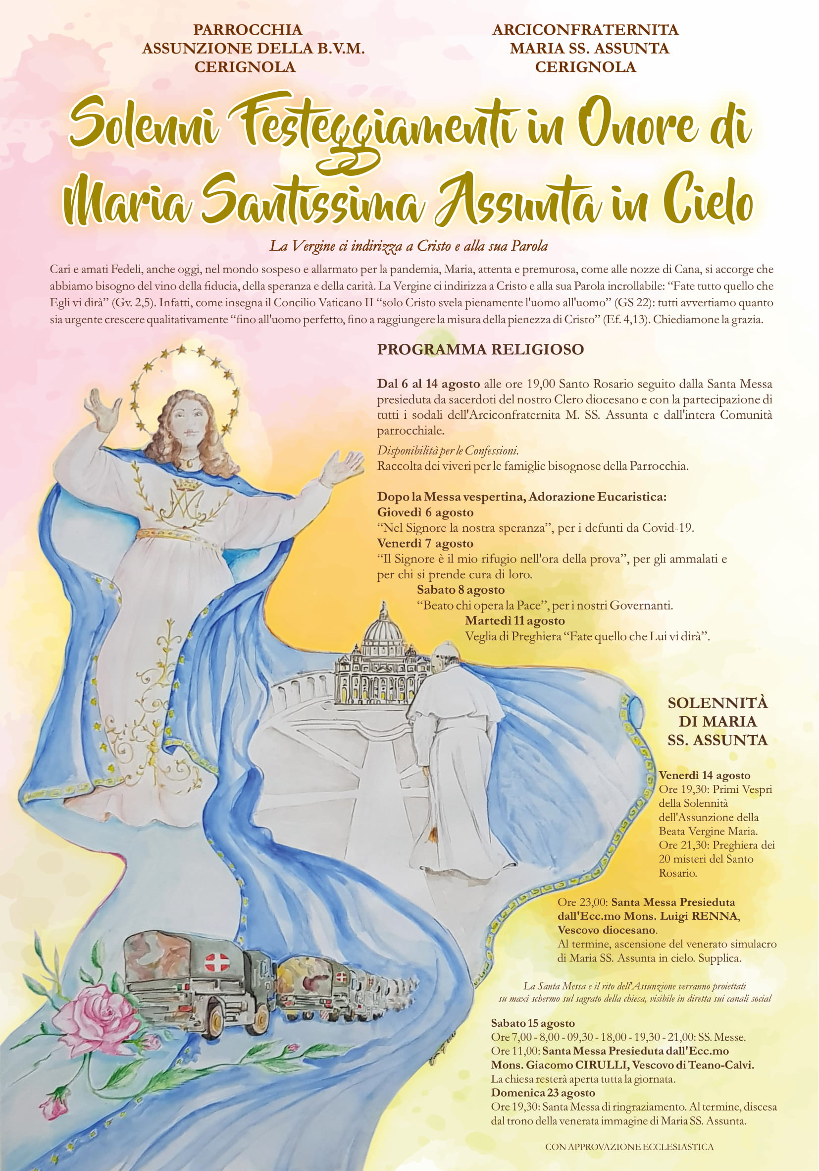 festa di maria ss assunta diocesi di cerignola ascoli satriano