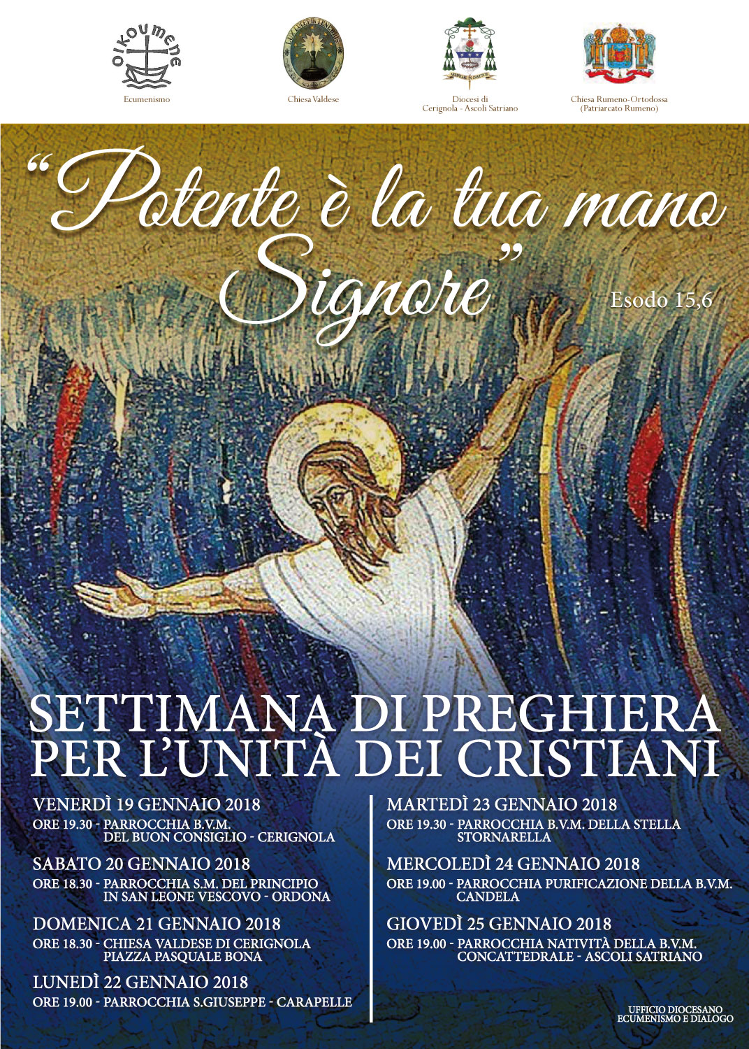 Preghiera Per L Unita Dei Cristiani Settimana di preghiera per l'Unità dei Cristiani - Diocesi di Cerignola
